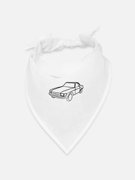 Oldtimer Vintage Tribal - Bandana Dreieckstuch - Weiß