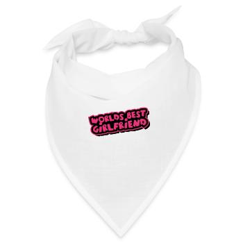 Worlds best Girlfriend Comic Cartoon - Bandana Dreieckstuch - Weiß - Vorne