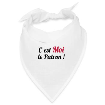 c'est MOI le Patron ! - Bandana Dreieckstuch - Weiß - Vorne
