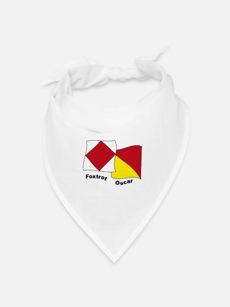 Foxtrott-Oscar - Bandana Dreieckstuch - Weiß