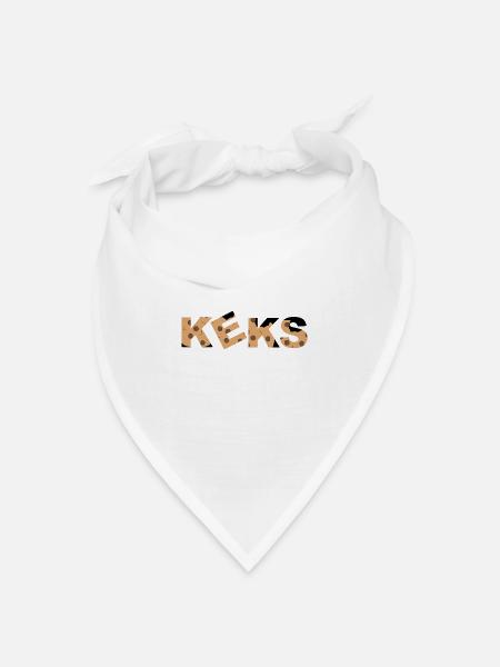 Keks - Bandana Dreieckstuch - Weiß