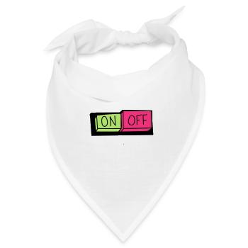 on und off button - Bandana Dreieckstuch - Weiß - Vorne