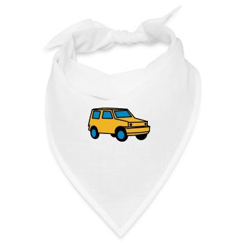 Auto - Bandana Dreieckstuch - Weiß - Vorne
