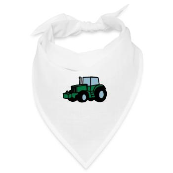 Traktor - Bandana Dreieckstuch - Weiß - Vorne