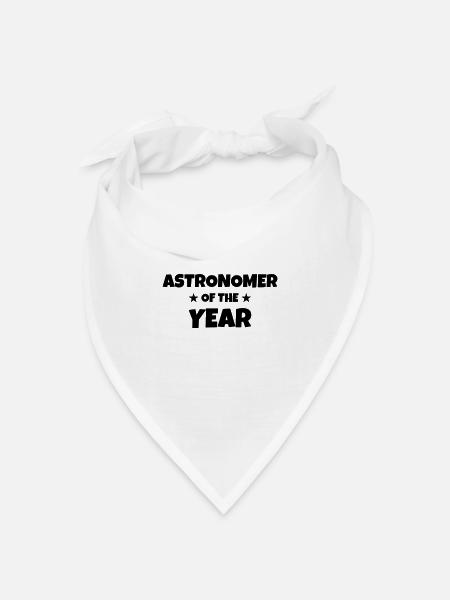 Astronomie / Astronom / Astronomy / Astronomer - Bandana Dreieckstuch - Weiß