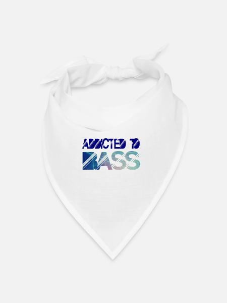 Addicted to bass - Bandana Dreieckstuch - Weiß