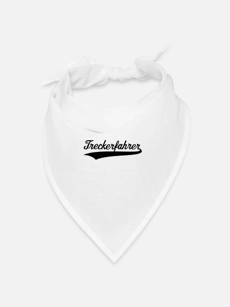 Treckerfahrer (Trecker, Traktor Fahren / Treckern) - Bandana Dreieckstuch - Weiß