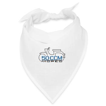 Moped Schwalbe 50 ccm Emblem - Bandana Dreieckstuch - Weiß - Vorne
