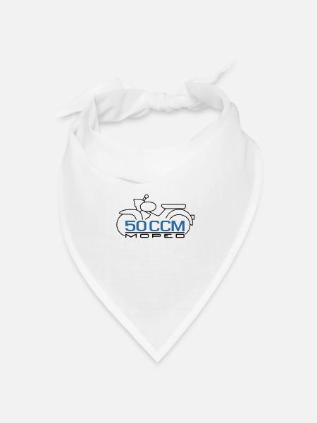 Moped Star 50 ccm Emblem - Bandana Dreieckstuch - Weiß