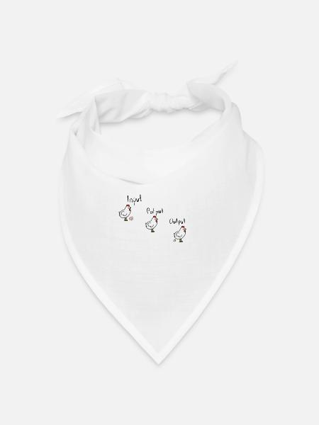 Input Putput Output - Bandana Dreieckstuch - Weiß