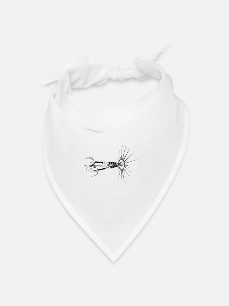Dart bullseye Pfeile Illustration Dartspieler - Bandana Dreieckstuch - Weiß