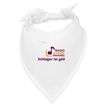 radioschlagerparadies - Schlager ist Geil - Bandana Dreieckstuch - Weiß - Vorne
