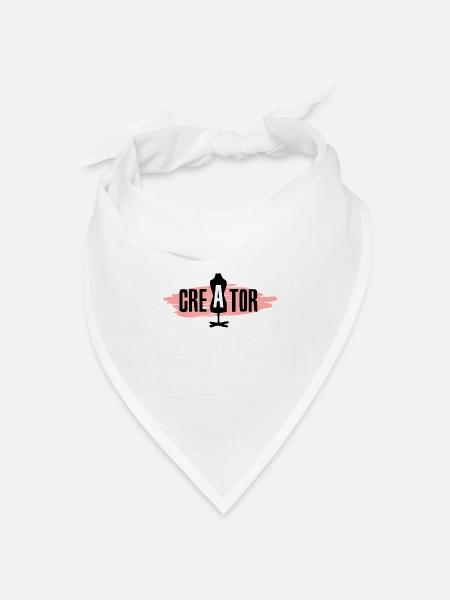 Schöpfer, Gestalter, Modeschöpfer, Modedesigner - Bandana Dreieckstuch - Weiß