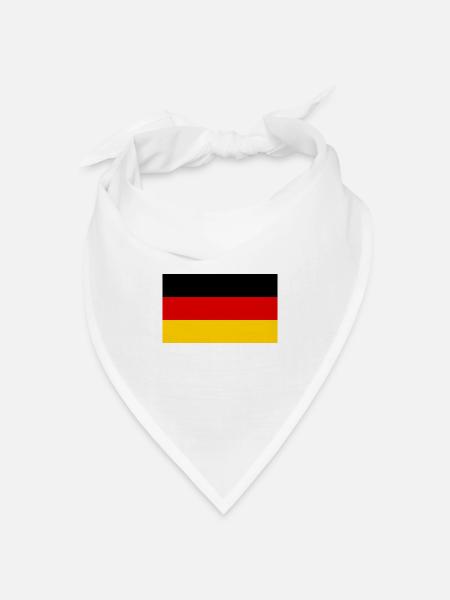 Flagge Deutschlands 🇩🇪 - Bandana Dreieckstuch - Weiß