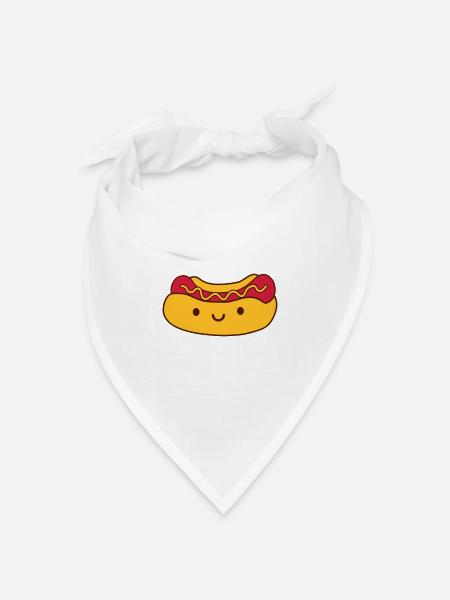 Suesser Hot Dog - Bandana Dreieckstuch - Weiß