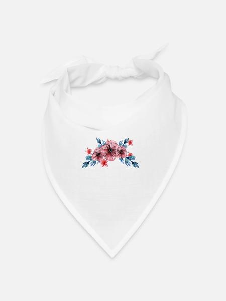 Tropical - Bandana Dreieckstuch - Weiß