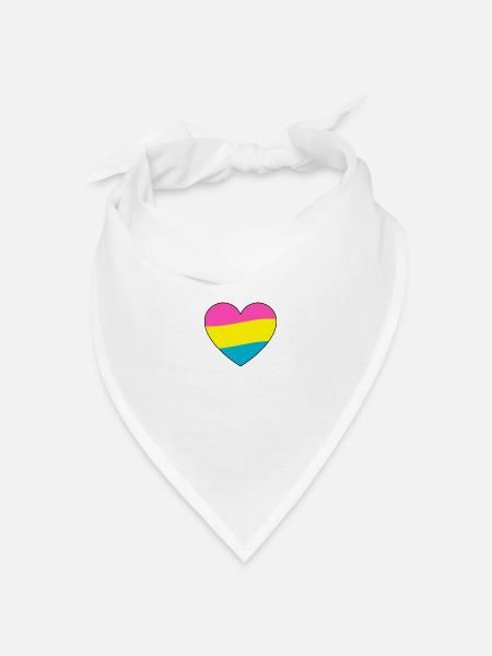 Pride Pansexual - Bandana Dreieckstuch - Weiß