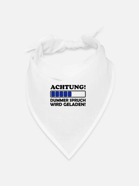 dummer spruch 2 - Bandana Dreieckstuch - Weiß