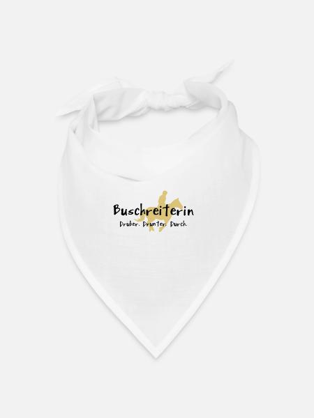 Buschreiterin - Bandana Dreieckstuch - Weiß