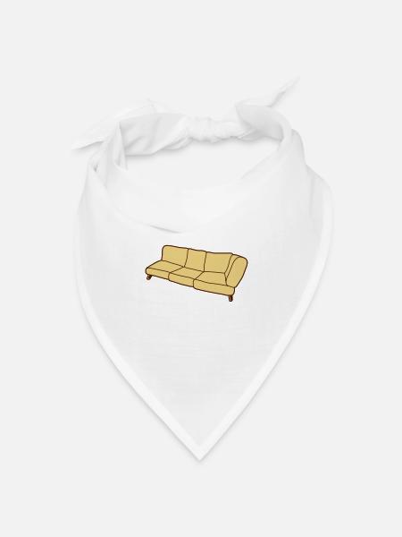 Sofa Clipart Design - Bandana Dreieckstuch - Weiß