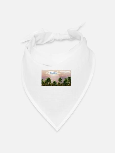 In der Südsee - Bandana Dreieckstuch - Weiß