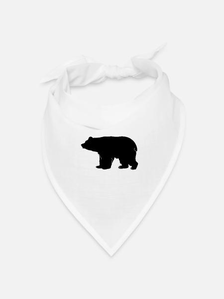 Bärenfigur - Bandana Dreieckstuch - Weiß