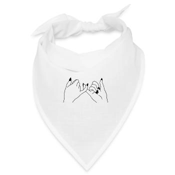 Beste Freundin - Freundinnen - BFF - Bandana Dreieckstuch - Weiß - Vorne
