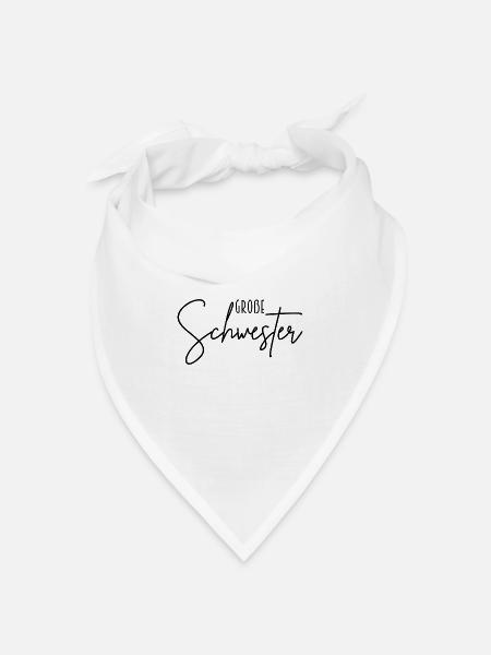große Schwester - Bandana Dreieckstuch - Weiß