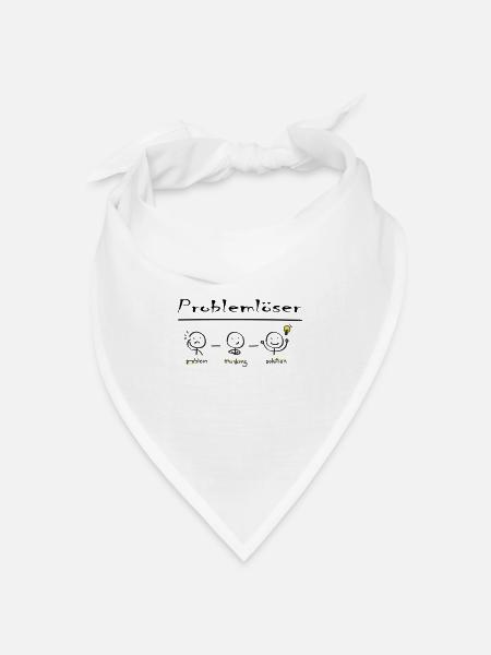 Problemlöser - Bandana Dreieckstuch - Weiß