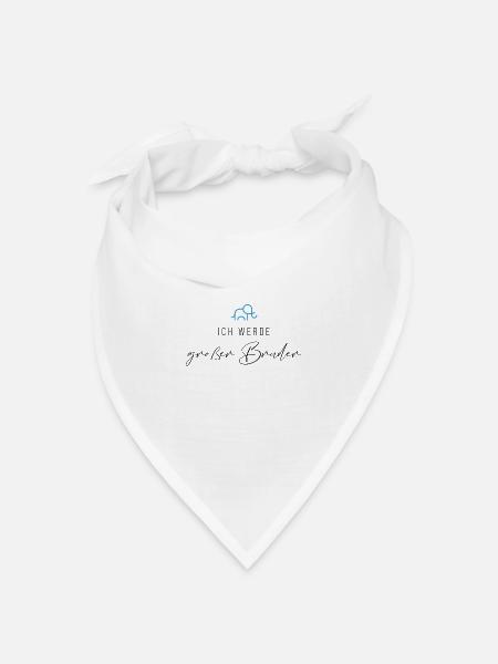 Ich werde großer Bruder - Bandana Dreieckstuch - Weiß