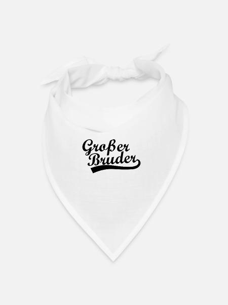 Großer Bruder - Bandana Dreieckstuch - Weiß