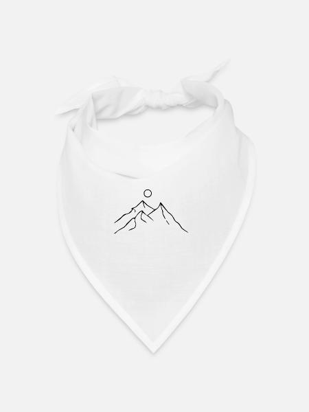 mountains minimal - Bandana Dreieckstuch - Weiß