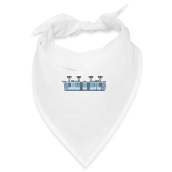 Schwebebahn kurz - Bandana Dreieckstuch - Weiß - Vorne