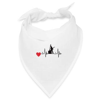 Schornsteinfeger EKG Essenkehrer Puls Kaminkehrer - Bandana Dreieckstuch - Weiß - Vorne