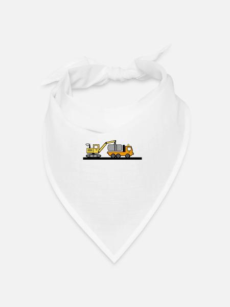 Bagger - Bandana Dreieckstuch - Weiß