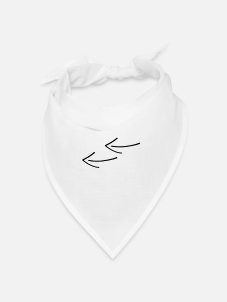 Pfeile - Bandana Dreieckstuch - Weiß