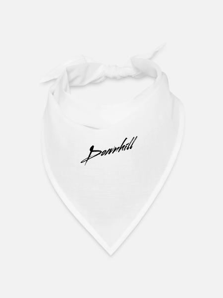 Downhill Text Mountainbiker Fahrrad Fahrer - Bandana Dreieckstuch - Weiß