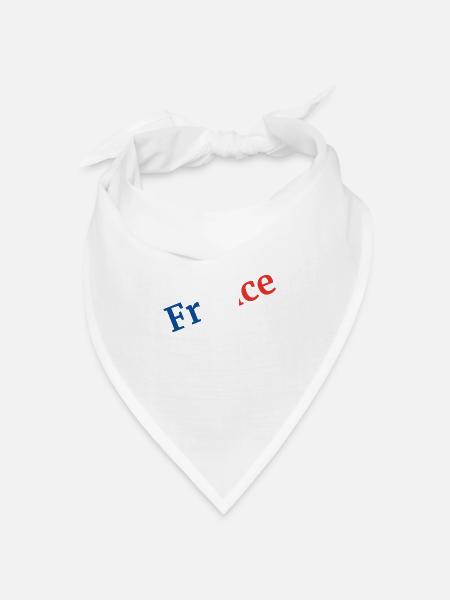 FRANCE - Bandana Dreieckstuch - Weiß