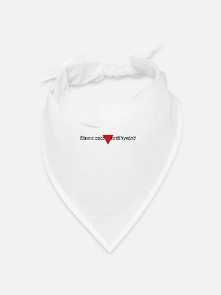 Siamo tutti antifascisti - Bandana Dreieckstuch - Weiß