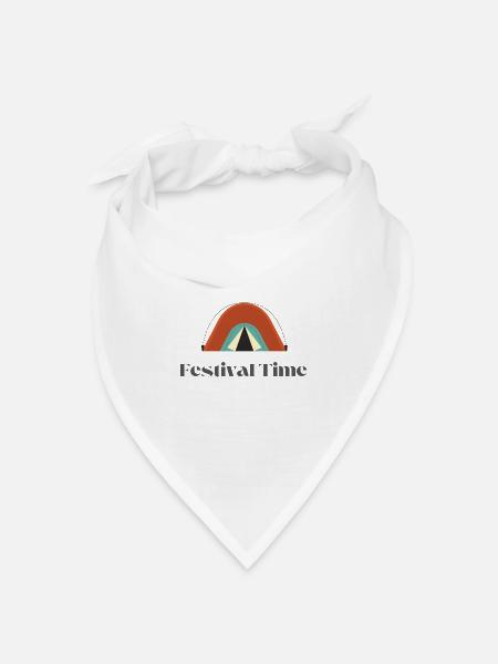 Festival Time - Bandana Dreieckstuch - Weiß