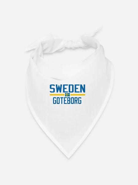 Schweden Göteborg - Bandana Dreieckstuch - Weiß