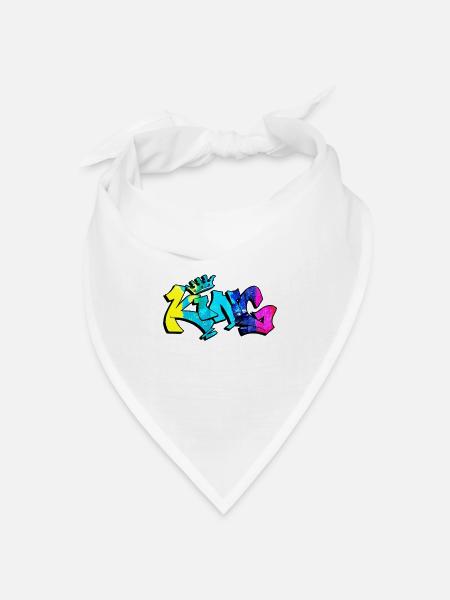 Graffiti-Stil Splash Hip Hop Farben Maler König - Bandana Dreieckstuch - Weiß