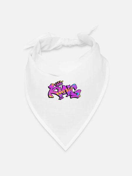 Graffiti-Stil Splash Hip Hop Farben Maler König - Bandana Dreieckstuch - Weiß