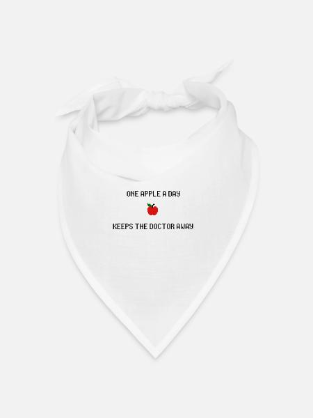 One Apple A Day 8-Bit - Bandana Dreieckstuch - Weiß
