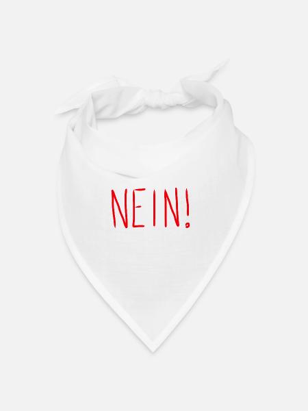 Nein! - Bandana Dreieckstuch - Weiß