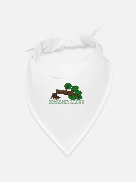 Männer Sache Holzfäller - Bandana Dreieckstuch - Weiß