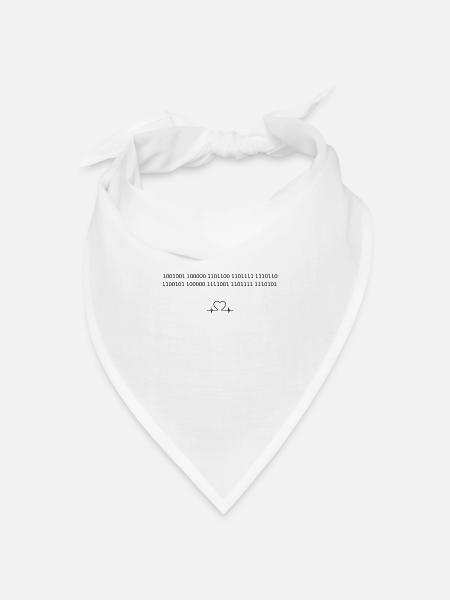 GeheimnisLiebeSchwarz - Bandana Dreieckstuch - Weiß