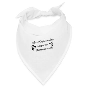 An Äppler a day keeps the Dorscht away #Apfelwein - Bandana Dreieckstuch - Weiß - Vorne