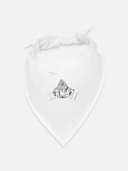 Zermatt Swiss Alps - Bandana Dreieckstuch - Weiß