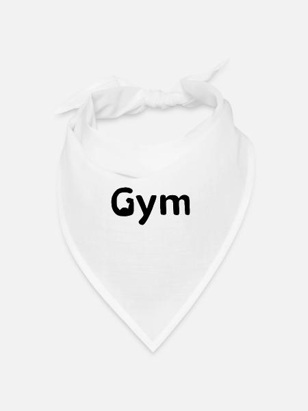 Gym | Bizeps im Fitness - Bandana Dreieckstuch - Weiß
